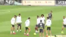 Cristiano Ronaldo celebrates Real Madrid records with truly ridiculous skills in training