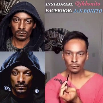 Ce maquilleur se transforme en Snoop dog, Kim Kardashian en utilisant du maquillage