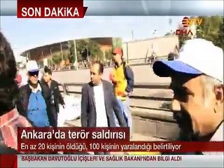 Ankara'da barış mitinginde canlı bombanın patladığı anlar