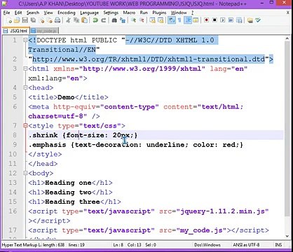 JAVASCRIPT AND JQUERY INTRODUCTION (IN HINDI)-14 CSS MANIPULATION