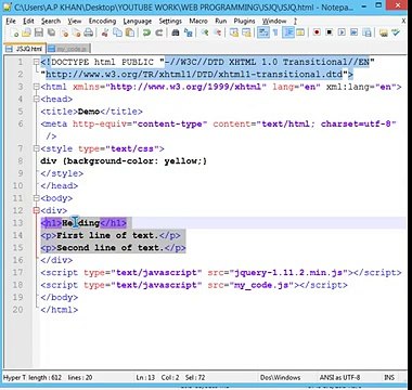 JAVASCRIPT AND JQUERY INTRODUCTION (IN HINDI)-18 HTML MANIPULATION