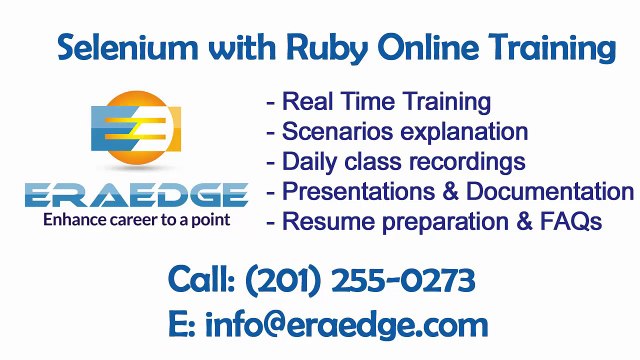 selenium with Ruby Online Training by EraEdge - Part1