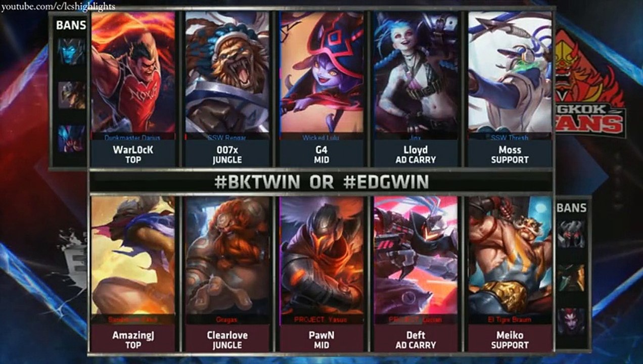 BKT vs EDG Highlights - BANGKOK TITANS vs EDWARD GAMING - S5 WORLDS 2015 GROUP STAGE