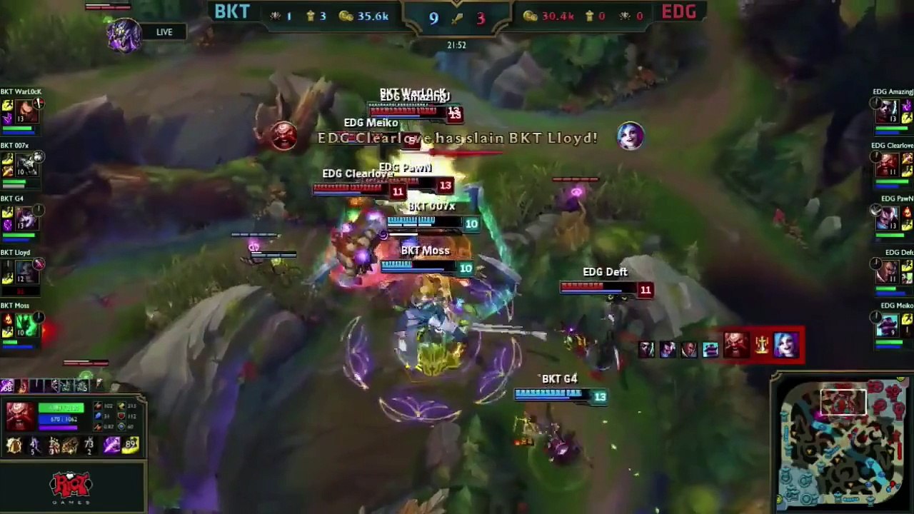 BKT vs EDG -TeamFight Comeback - Worlds 2015