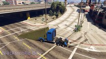 GTA 5 - IIl met une rampe devant un camion, le resultat est génial !