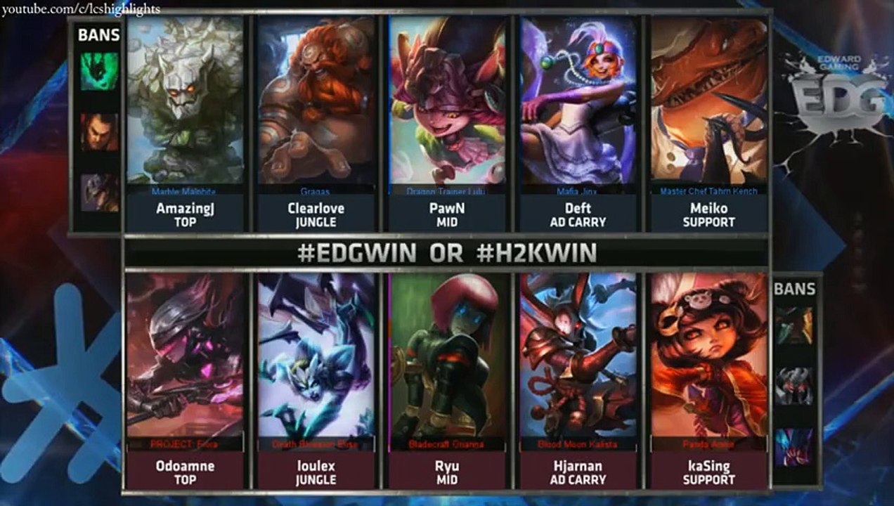 EDG vs H2K Highlights - EDWARD GAMING vs H2K GAMING - S5 WORLDS 2015 GROUP STAGE