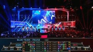 French crowd Waves (While game paused) - H2K vs SKT