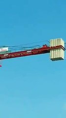 Muslim Man Recite Namaz on the Top of Tower Crane