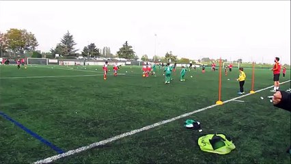 Frappe de mathis et belle arret du goal adverse