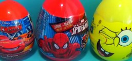 Disney PIXAR Cars surprise egg MARVEL Spider Man surprise egg Nickelodeon SpongeBob surprise egg! [Full Episode]