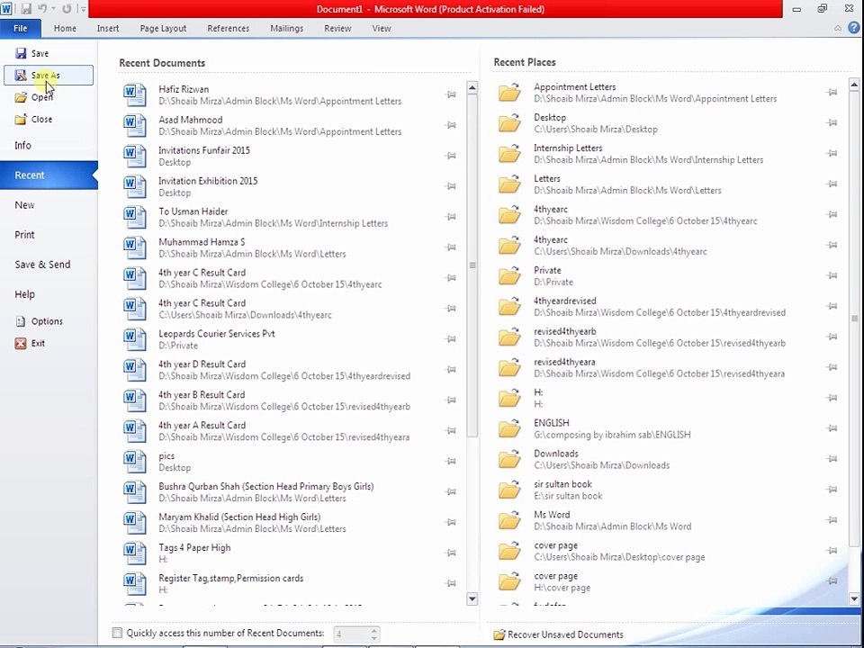 MsWord Introduction