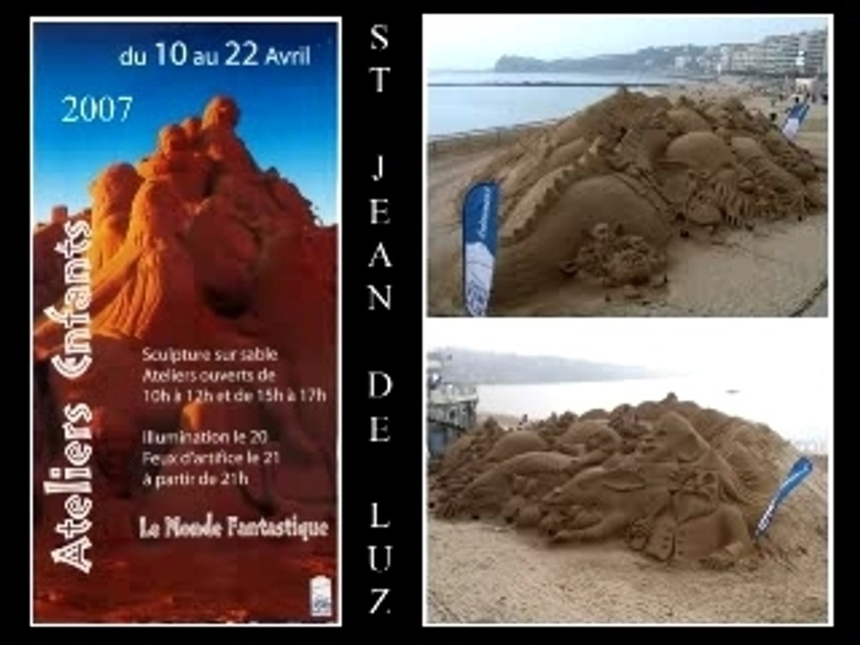 Sculpture  sur sable