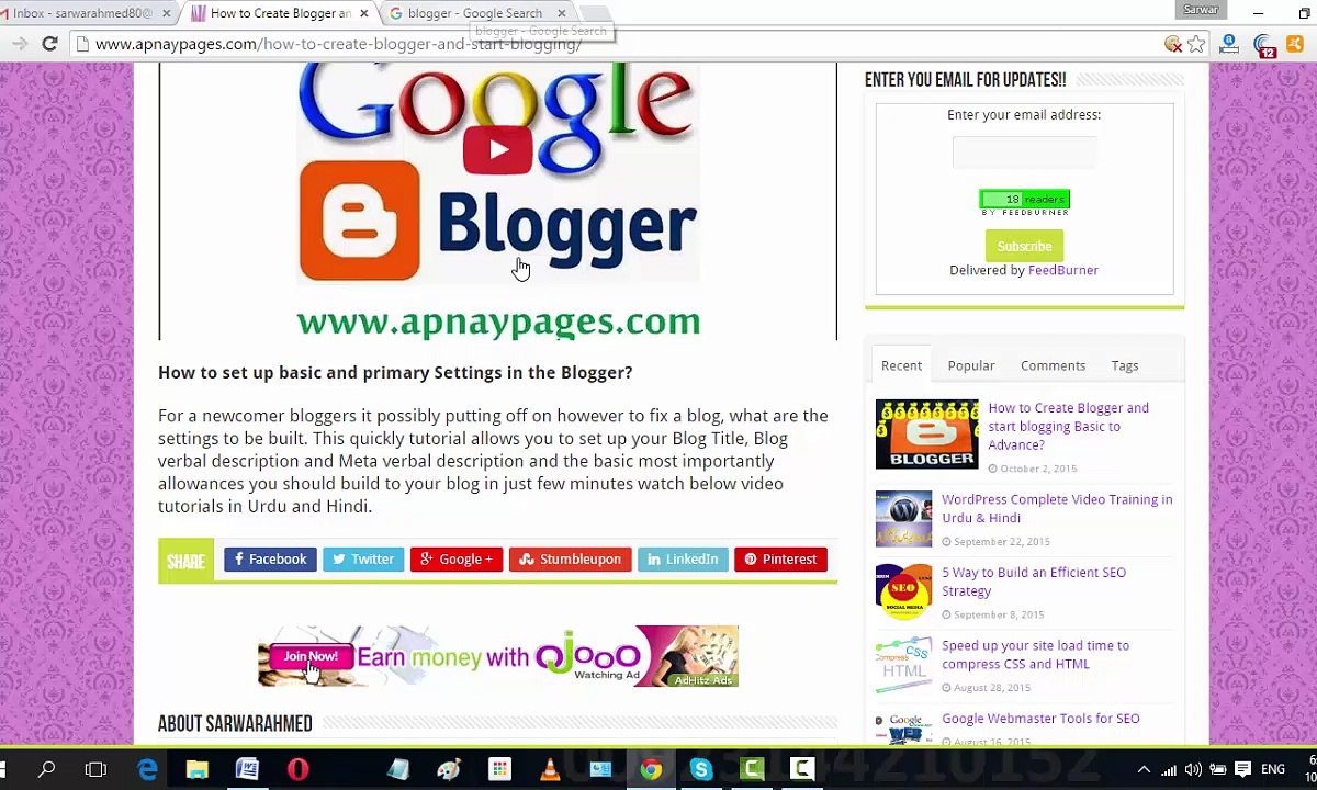 Blogger Basic SEO setting with title and description