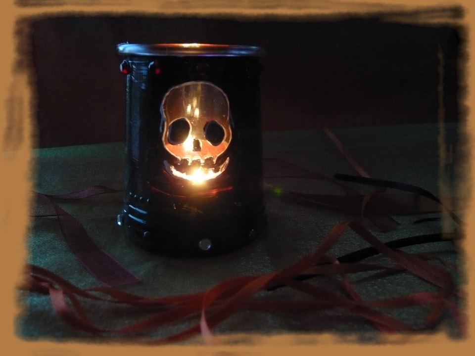 diy Fabriquer un photophore tête de mort pour Halloween