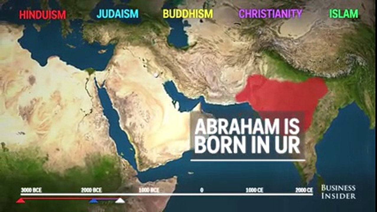 This animated map shows how religion spread across the world.