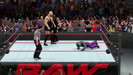 WWE 2K15 the big show v roman reigns v the joker