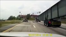 BEAM FALLS OFF TRUCK | FLIPS TRUCK | OVERSIZE LOAD | BAD DAY AT WORK?