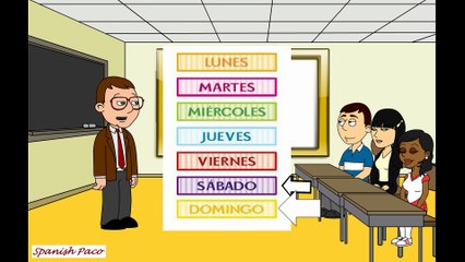 Spanish Lesson 7 Days of the Week Sped-up