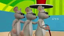 3D Animation Three Blind Mice English Nursery Rhyme for children  with lyrics