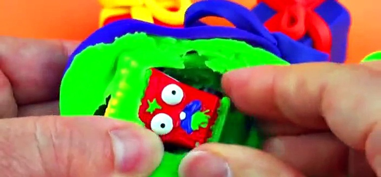 Play-Doh Surprise Egg Christmas Presents Minnie Mouse Hello Kitty Cars 2 Shopkins Toys FluffyJet [Full Episode]