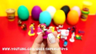 Many Play Doh Eggs Surprise Disney Princess Hello Kitty Minnie Mouse Thomas & Friends Cars