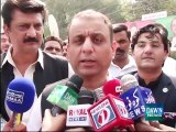 Aleem Khan talks with media at Garhi Shahu