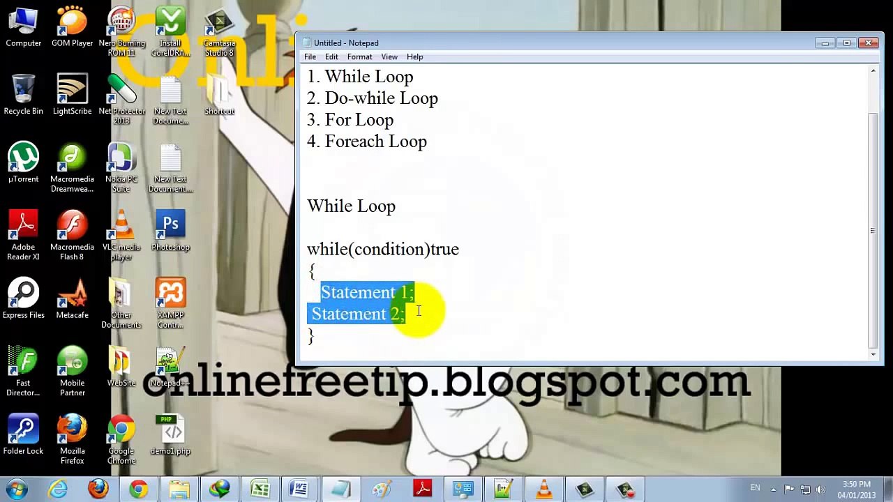 PHP Tutorial in Hindi_Urdu-16 While Loop with Example