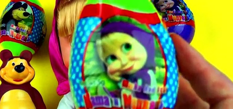 Masha and the Bear Surprise Eggs Unboxing Masha i Medved Toys Маша и Медведь сюрприз яйца FluffyJet [Full Episode]