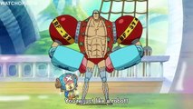 One Piece funny scene - Usopp and Chopper impressed by Franky's new body