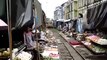 Railway Track Market in Thailand,,