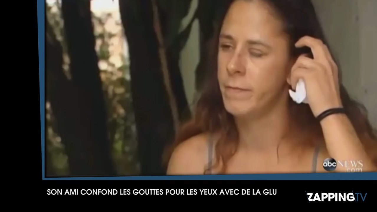 Son ami lui met de la glu dans les yeux, son oeil fermé pendant une semaine !