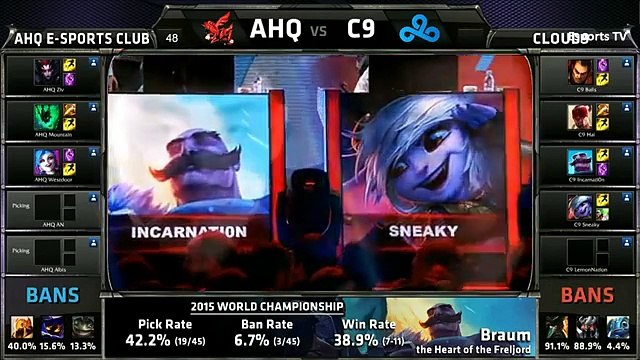 AHQ vs C9 | League of Legends World Championship 2015 Group B | Cloud 9 vs AHQ Esports