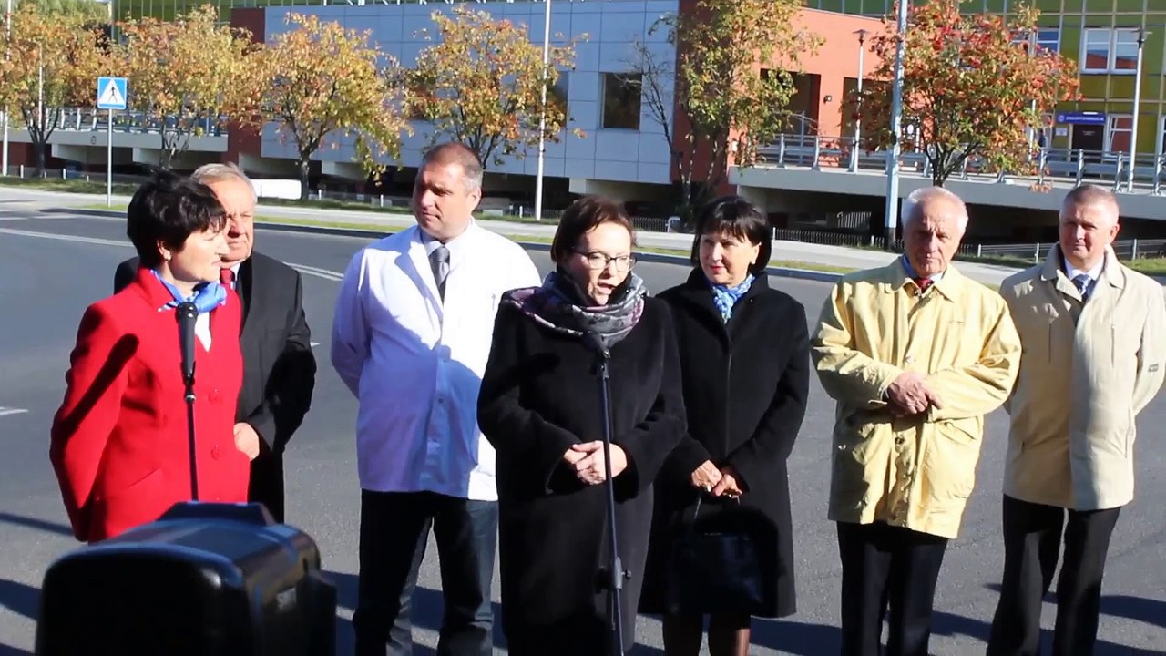 Premier Ewa Kopacz w Gorzowie, w szpitalu (11. 10. 2015)