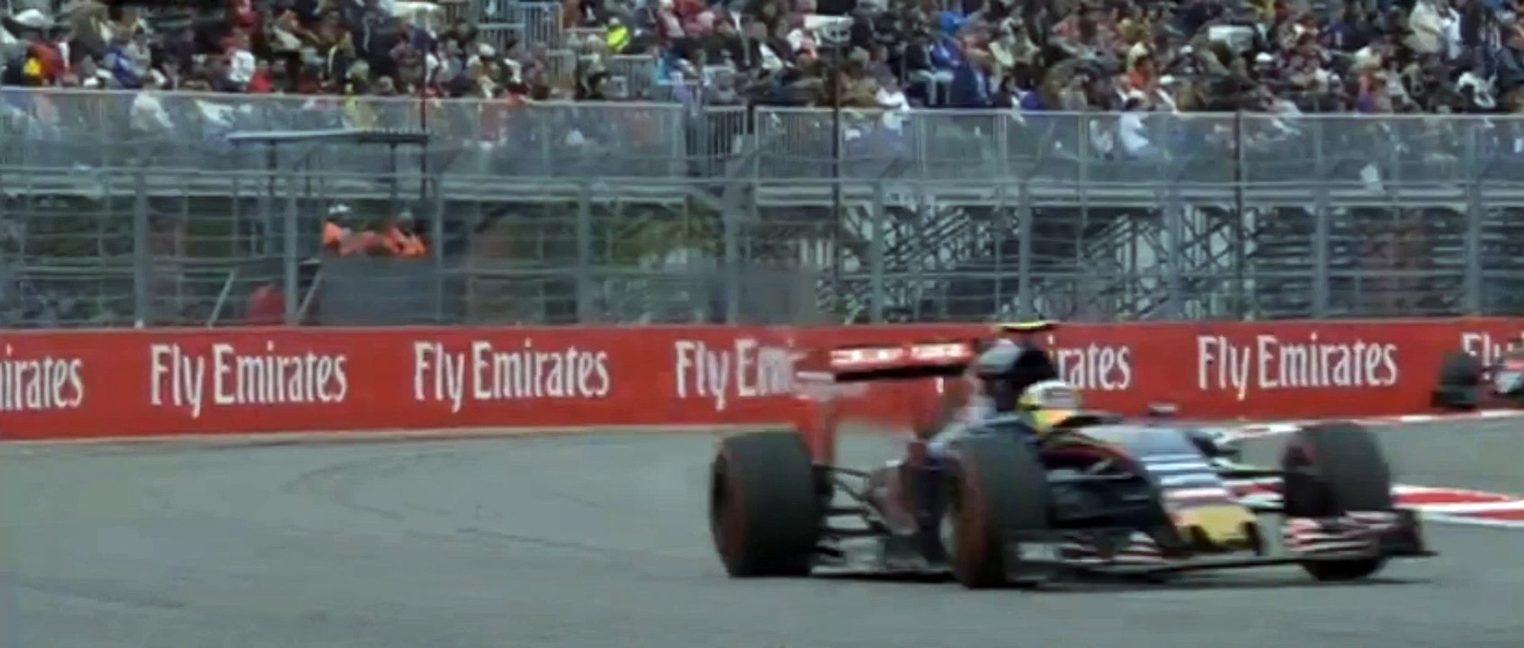 Romain Grosjean Russian GP crash normal speed version