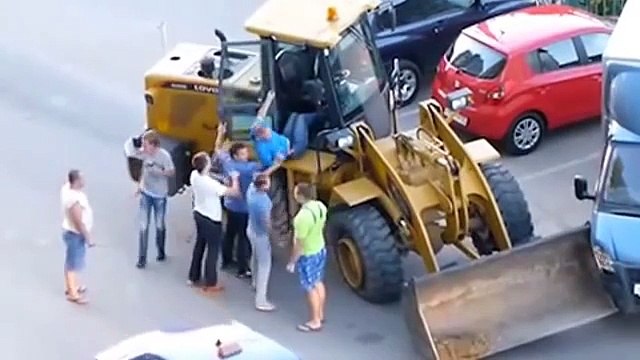 truck stuck in show recovery by wheel loader, crazy driver wheel loader, excavator stuck i