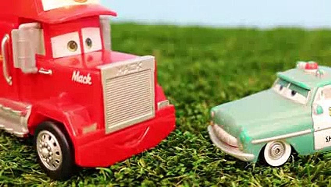Disney Cars Mack Truck Steal Shopkins Toys Mater and Sheriff Take Lightning McQueen to Jail