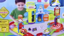 Disney Cars Mater and Lightning McQueen Unboxing of VTech Police Station Go Go Smart Wheels Review