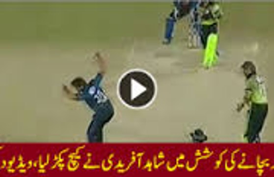 Shahid Afridi Amazing Catch On His Own Bowling in Hair T20 Cup 2015
