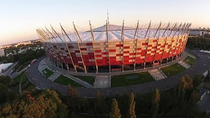 Варшавский стадион PGE Народовы с высоты птичьего полёта. Сентябрь 2015