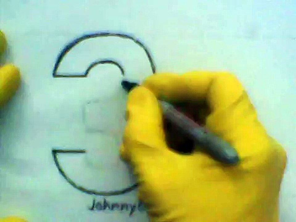 How To Draw The Number 3 step by step tutorial learn teach letters count three