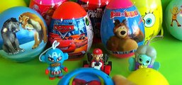 12 surprise eggs Spider Man Disney Cars TOY Story 3 PRINCESS Ice Age SpongeBob Kinder surprise [Full Episode]