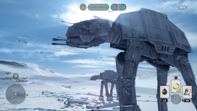 Star Wars (Battlefront 3) BETA - AT-AT Walker vs Luke Skywalker Hoth Assault Let's Play (Xbox One)
