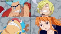 One Piece funny scene - Sanji, Franky, Nami and Chopper body switch