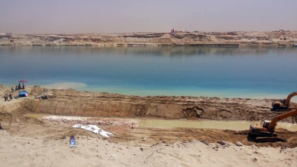 الحفر والتكريك فى قناة السويس الجديدة أبريل 2015