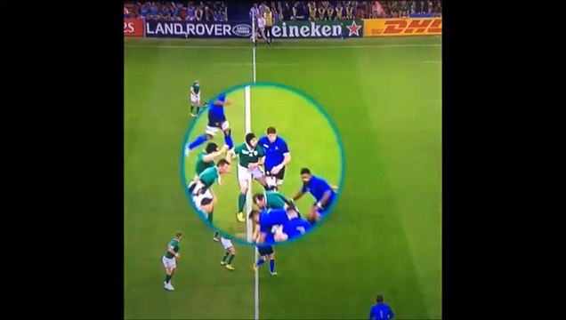 Le gros coup de poing d'un irlandais à Pascal Papé