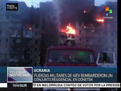 Ejército de Ucrania bombardea de nuevo Donetsk