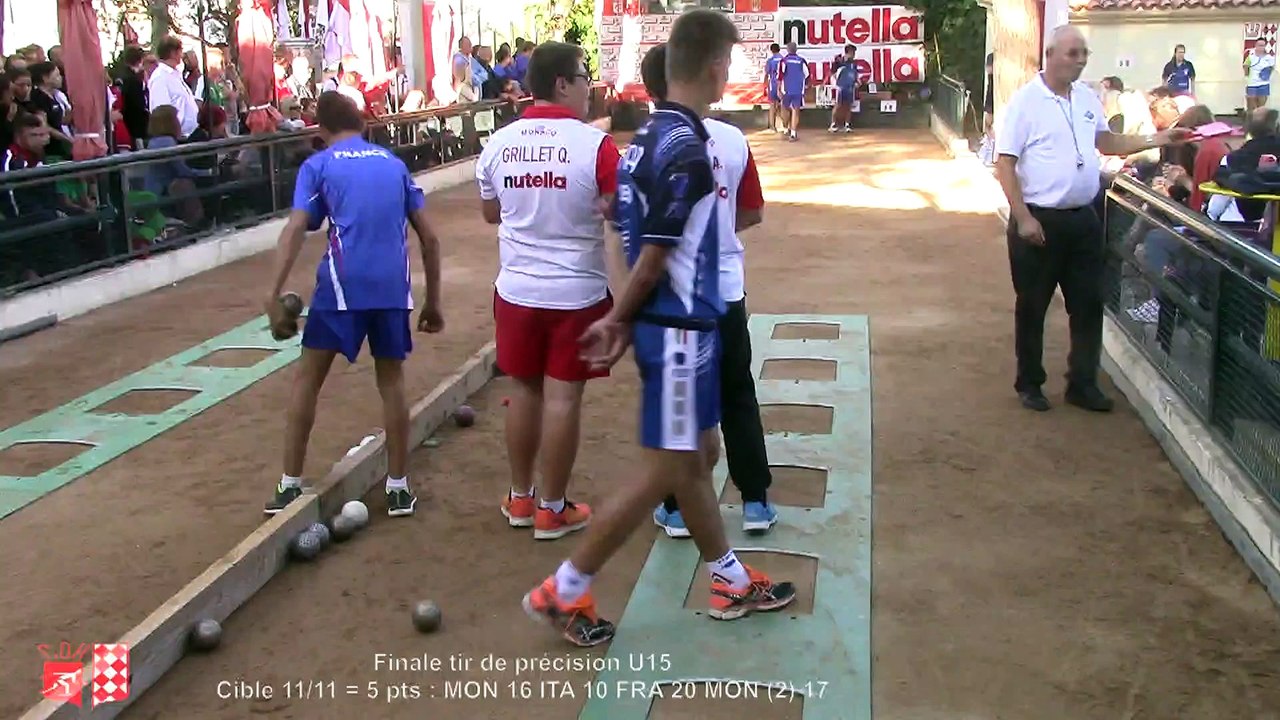 Dénouement à suspens en tir de précision U25 féminin, Challenge International Denis Ravera, Sport Boules, Monaco 2015