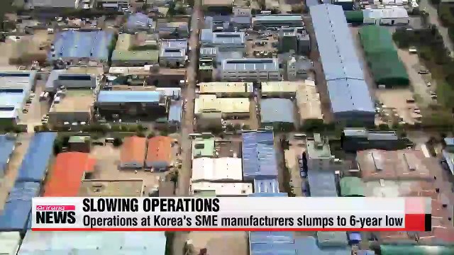 Operating ratio of Korea's SME manufacturers hits 6-year low