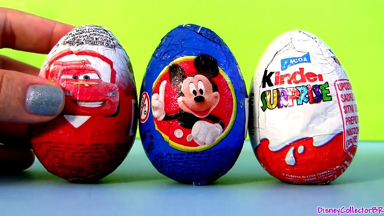 Mickey Mouse Surprise Egg Kinder Surprise Eggs Disney Pixar Cars