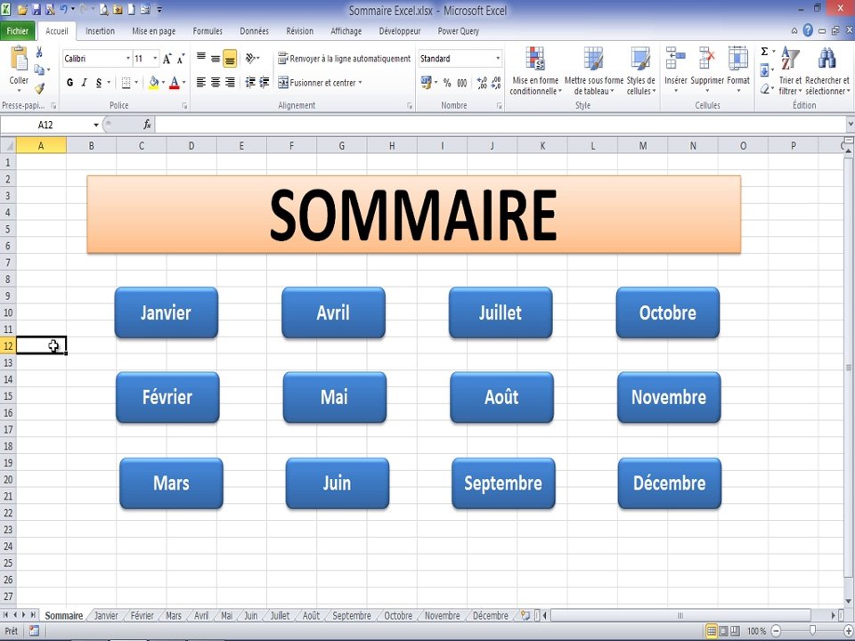 Excel  Réaliser un Sommaire sur Excel  Vidéo Dailymotion